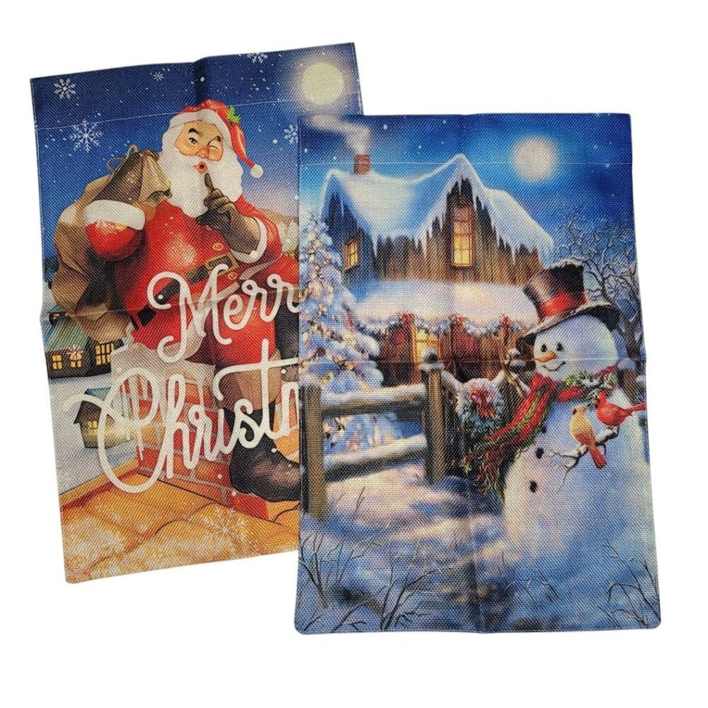 Christmas‎ Winter Cardinal Garden Flag 12 x 18 Inches Yard Decoration Snowman